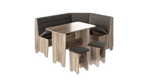 Кухонный уголок «Техас исп.2» Дуб Сонома Трюфель/Кашемир Коричневый