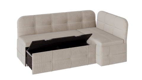 Скамья Угловая со Спальным Местом «Майами» (Дуб Сонома трюфель/Рогожка Бежевая)Д-1910+1220 мм x Г-500 мм x В-780 мм